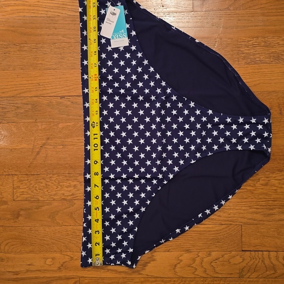 OASIS BRAND WOMEN'S PLUS SIZE BLUE & WHITE STARS SWIM SUIT BOTTOM SIZE 3X - Picture 8 of 14